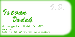 istvan dodek business card
